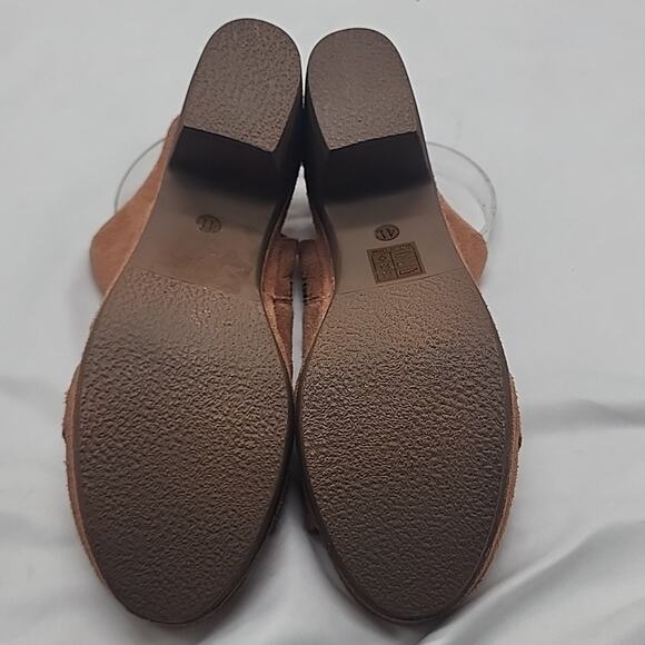 ANTELOPE I41 CUFF SANDALS TAUPE TAN SUEDE OPEN TOE BLOCK HEEL SIZE 41 NWOB - Picture 14 of 16